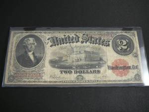 lot 58 image: 1917 Series Two Dollar Large Bill Red Seal