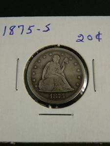 lot 78 image: 1875S Twenty Cents