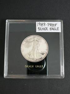lot 86 image: 1989 1 oz .999 Fine Silver Proof Silver Eagle