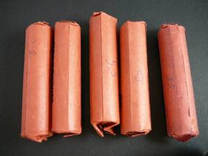 lot 95 image: 5 Rolls Wheat Pennies