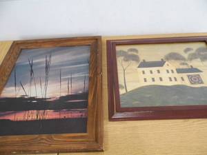 lot 91 image: 2 Pc Artwork