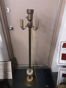 lot 20 image: Vintage Floor Lamp With Stone