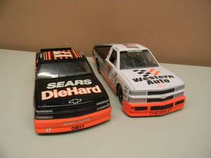lot 13 image: RACING CHAMPIONS 118 SCALE CHEVY C-1500 #17 WESTERN AUTO TRUCK & ERTL 118 SCALE SEARS DIEHARD CHEVY TRUCK #17 - NICE - SEE PICTURES