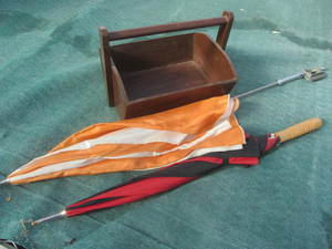 Umbrellas, Wooden Tray