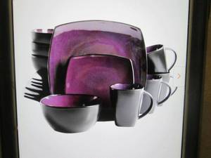 Soho Lounge 16-Piece Purple Dinnerw...