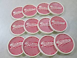 12 Miller Beer Rubber Coasters 4 x...