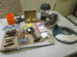 Lot of Misc Knives Fishing Reel Pat...