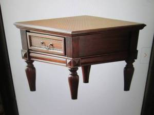 Davina Warm Brown Cherry End Table ...