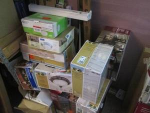 Pile of Assorted Lighting Fixtures ...