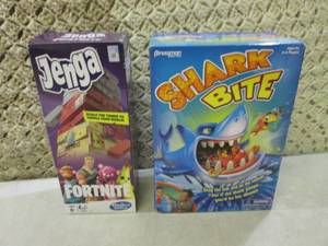Jenga Fortnite and Shark Bite Games...
