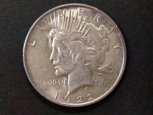 1922 Peace Silver Dollar...