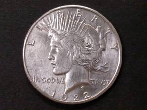 1922 S Peace Silver Dollar...