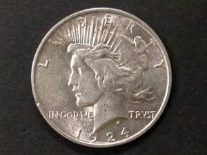 1924 Peace Silver Dollar...