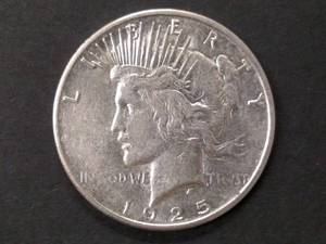 1925 S Peace Silver Dollar...