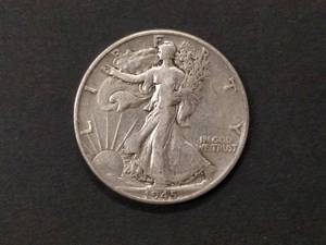 1945 Walking Liberty Silver Half Do...
