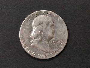 1952 S Franklin Silver Half Dollar...