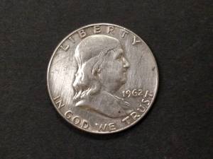1962 D Franklin Silver Half Dollar...
