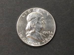 1963 D BU Franklin Silver Half Doll...