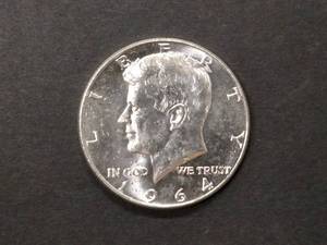 1964 AU Kennedy Silver Half Dollar...