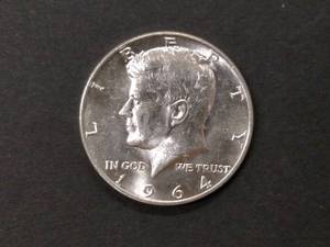 1964 D Kennedy Silver Half Dollar...