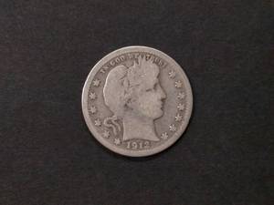 1912 Barber Silver Quarter...