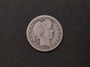 1914 Barber Silver Quarter...