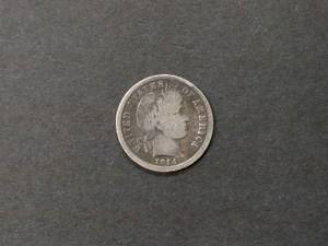 1914 D Barber Silver Dime...