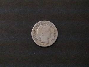 1912 D Barber Silver Dime...