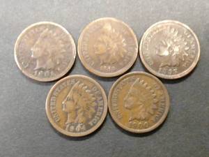 (5) Indian Head Cents...