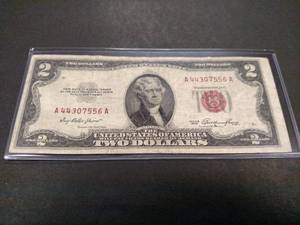 1953 Two Dollar Red Seal United Sta...