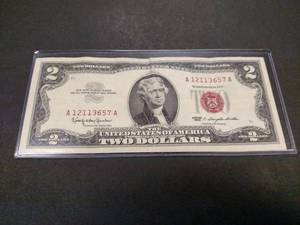 1963 Two Dollar Red Seal United Sta...
