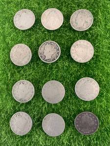 Lot of 12 Full Date Liberty V Nickels