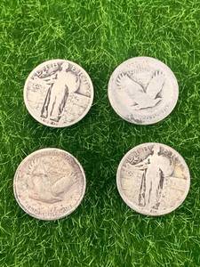 Lot of 4 Standing Liberty Quarters