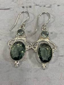 .925 Silver Alexandrite Earrings