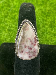 Pink Tourmaline .925 Silver Ring Size 8