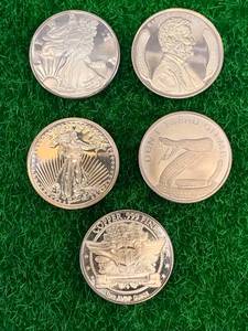 Lot of 5 .999 Investment Grade Copper