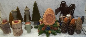 lot 37 image: Candles and Candle Holders
