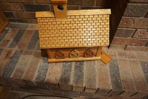 Wood Church Themed Bird House
