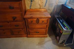 Wood Dresser and Night Stand
