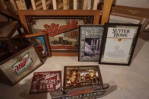 Large Lot of Assorted BeerLiquor Signs