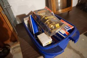 Large Tote Full of Schlage Brand Door KnobsLocks In Assorted Styles