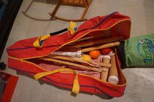 Croquet Set & Birdee Golf Yard Game With StorageCarry Cases