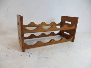 VINTAGE Teak Wine Rack