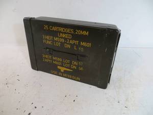 VINTAGE Metal Military Ammunition Box