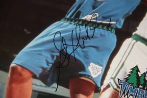 1997 Starline Stephon Marbury Full Size Poster Auto