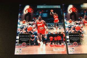 Upper Deck Michael Jordan 8x10 Rookie Stat Line Photo Lot  2 Photos