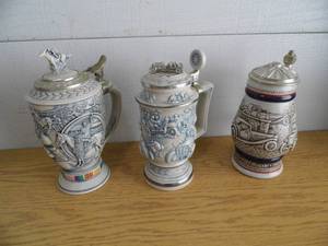 Lot of 3 Steins