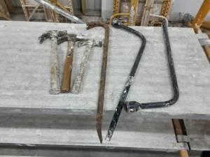 3-Pry Bars & 3-Hammers