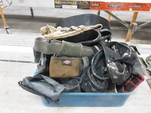 Bin Of Assorted Tool Belts