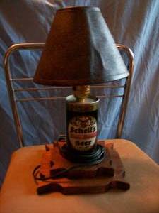 Schell Beer Steel Can light. 13 High. As shown.